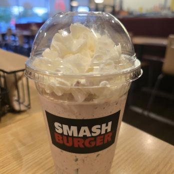 Smashburger - Dark Cherry Chocolate Chip Shake - Burgers Near Me - Paramus, New Jersey Smashburger - Dark Cherry Chocolate Chip Shake - Burgers Near Me - Paramus, New Jersey