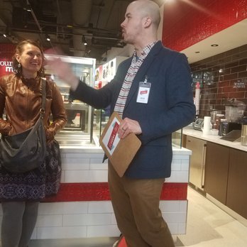 Chicago Detours - Our tour guy Alex and my GF Monica at Fannie May - Food Tours Near Me - Chicago, Illinois