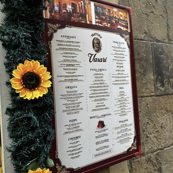 Trattoria Vasari - Menu - Italian Near Me - Florence, FI