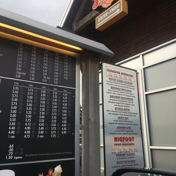 Bigfoot Java - the menu for the restaurant - Coffee & Tea Near Me - Edmonds, Washington Bigfoot Java - the menu for the restaurant - Coffee & Tea Near Me - Edmonds, Washington