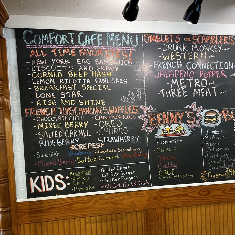 Comfort Cafe - Menu - Breakfast & Brunch Near Me - Smithville, Texas