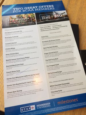 Menu photo 8 Milestones Surrey, BC Menu photo 8 Milestones Surrey, BC