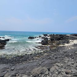 Kikaua Point Park - View from the trail. Honu resting area