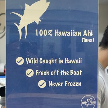 Ocean Taste - They advertise they are using fresh Ahi. - Poke Near Me - Honolulu, Hawaii