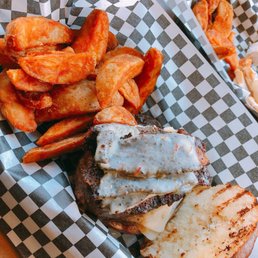 a burger and fries a burger and fries