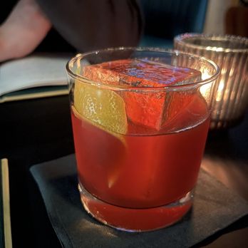 The Overland - Blood Moon, if you like smoky flavors / Mezcal you'll love this. Spirit forward. - Cocktail Bars Near Me - Redlands, California The Overland - Blood Moon, if you like smoky flavors / Mezcal you'll love this. Spirit forward. - Cocktail Bars Near Me - Redlands, California