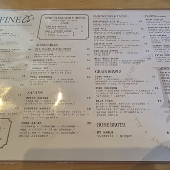 Fine Company - Fine Company - Menu - New American Near Me - Las Vegas, Nevada