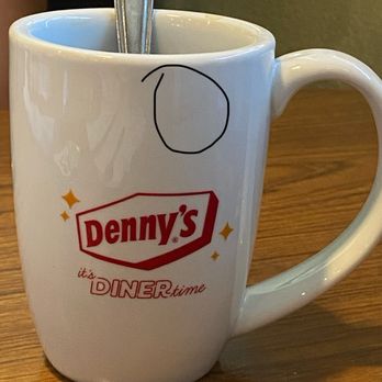 Denny's - There was lipstick that we had wiped off but there was still some left. Wasn't cleaned properly - American Near Me - Barstow, California