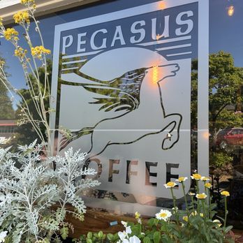 Pegasus Coffee House - Window Sign - Coffee & Tea Near Me - Bainbridge Island, Washington Pegasus Coffee House - Window Sign - Coffee & Tea Near Me - Bainbridge Island, Washington