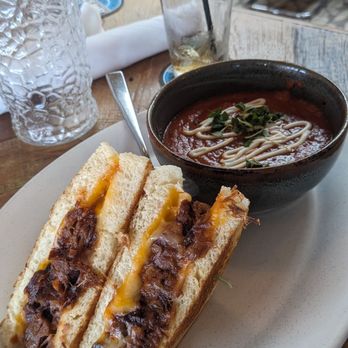 Hideaway - Brisket grilled cheese & soup...just ask for it extra hot - American Near Me - San Diego, California Hideaway - Brisket grilled cheese & soup...just ask for it extra hot - American Near Me - San Diego, California