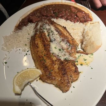 Pappadeaux Seafood Kitchen - Blackened Catfish with red beans and Red Beans & Rice - Seafood Near Me - Albuquerque, New Mexico