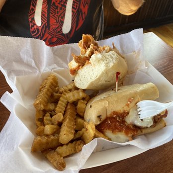 Flip Flops Bar & Grill - Chicken Parmesan Sandwich - Bars Near Me - Myrtle Beach, South Carolina Flip Flops Bar & Grill - Chicken Parmesan Sandwich - Bars Near Me - Myrtle Beach, South Carolina