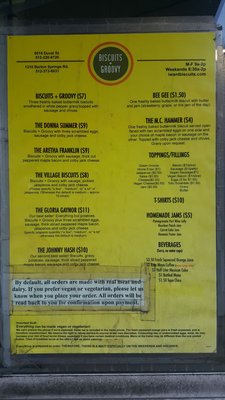 Menu photo 4 Biscuits + Groovy Austin, TX