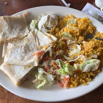 Mexico Restaurant - Crab Quesadilla all rice Side salad - Mexican Near Me - Honolulu, Hawaii