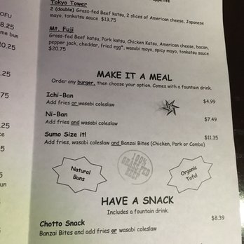 Katsu Burger - Menu - Japanese Near Me - Seattle, Washington
