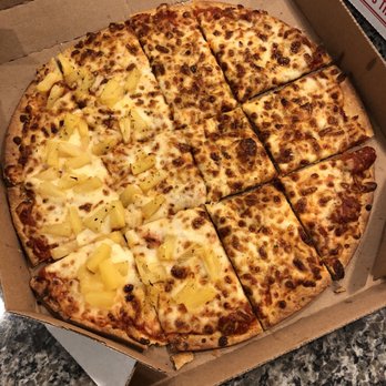 Domino's Pizza - Medium thin crust 1/2 pineapple - Pizza Near Me - Solon, Ohio