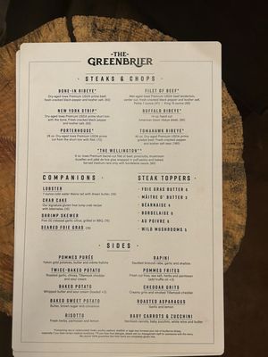 Menu photo 5 The Greenbrier Restaurant Gatlinburg, TN Menu photo 5 The Greenbrier Restaurant Gatlinburg, TN