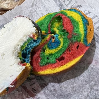 Pine Mountain Country Coffee House - Tie dye bagel with cream cheese - Coffee & Tea Near Me - Festus, Missouri