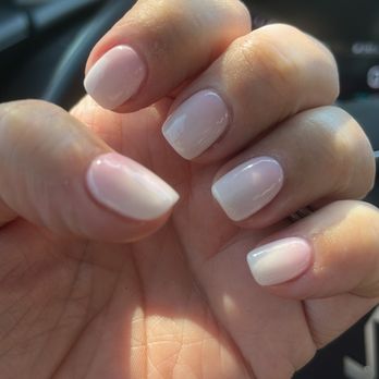 M&K Nails Spa - Pink ombré SNS manicure - Nail Salons Near Me - Ponte Vedra, Florida