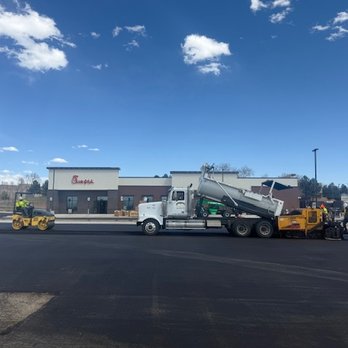 Foothills Paving & Maintenance - New Asphalt Paving at a new Chick-Fil-A - Masonry/Concrete Near Me - Wheat Ridge, Colorado Foothills Paving & Maintenance - New Asphalt Paving at a new Chick-Fil-A - Masonry/Concrete Near Me - Wheat Ridge, Colorado