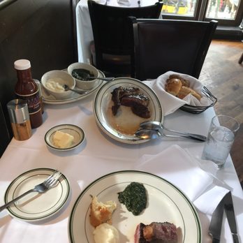 Wolfgang's Steakhouse - Signature New York with the signature sides of mashed potato and spinach and their signature steak sauce Yum - Steakhouses Near Me - Honolulu, Hawaii Wolfgang's Steakhouse - Signature New York with the signature sides of mashed potato and spinach and their signature steak sauce Yum - Steakhouses Near Me - Honolulu, Hawaii