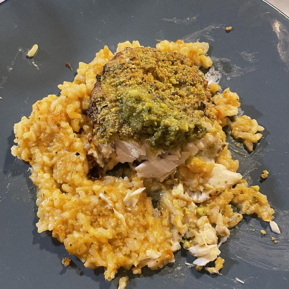 Smoked - Pistachio crusted Halibut - Seafood Near Me - Columbia, South Carolina Smoked - Pistachio crusted Halibut - Seafood Near Me - Columbia, South Carolina