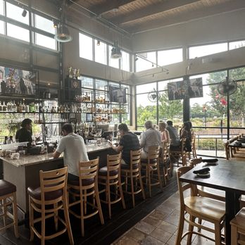 Lagarde American Eatery - Bar with patio view. - New American Near Me - Chamblee, Georgia