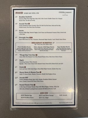 Menu photo 1 Undercurrent Coffee Charlotte, NC Menu photo 1 Undercurrent Coffee Charlotte, NC