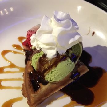 RumFire Poipu Beach - Waffle with green tea ice cream. - Seafood Near Me - Koloa, Hawaii RumFire Poipu Beach - Waffle with green tea ice cream. - Seafood Near Me - Koloa, Hawaii