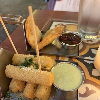Havana 1957 - Yucca Fries and Beef Empanada - Cuban Near Me - Miami Beach, Florida Havana 1957 - Yucca Fries and Beef Empanada - Cuban Near Me - Miami Beach, Florida