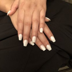 Q Nails - Done by ron ( Off White )