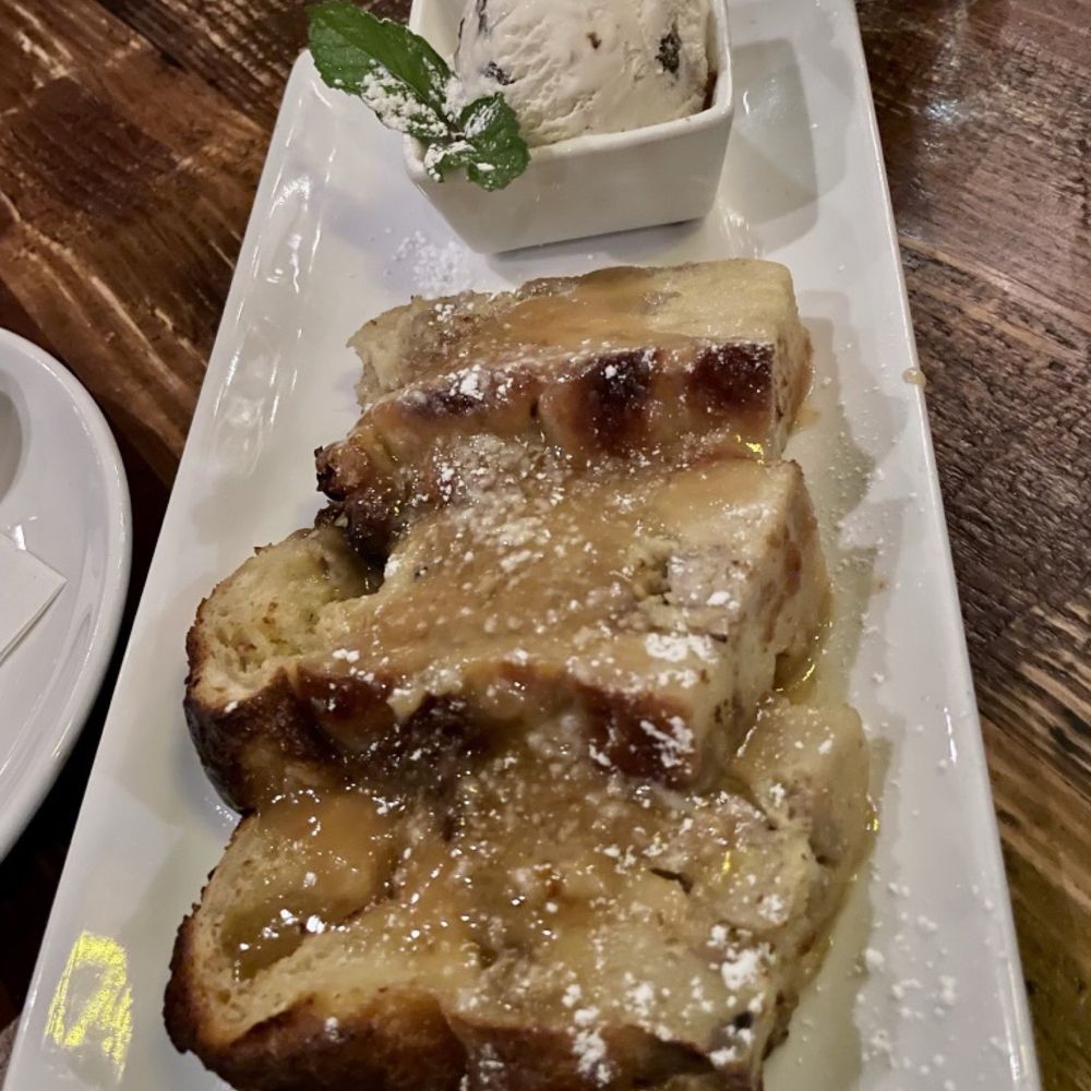The Revival Craft Kitchen & Bar - Banana bread pudding with rum raisin ice cream - Whiskey Bars Near Me - Warren, Rhode Island The Revival Craft Kitchen & Bar - Banana bread pudding with rum raisin ice cream - Whiskey Bars Near Me - Warren, Rhode Island