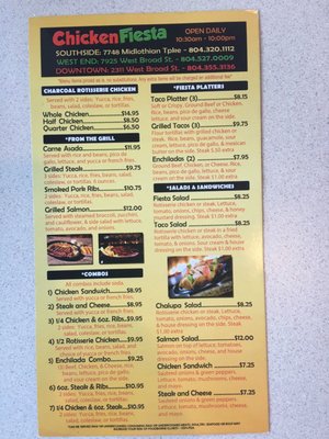 Menu photo 2 Chicken Fiesta Richmond, VA Menu photo 2 Chicken Fiesta Richmond, VA