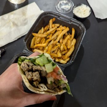 Gyros & Grill - Gyro sandwich, side fries - Mediterranean Near Me - Littleton, Colorado Gyros & Grill - Gyro sandwich, side fries - Mediterranean Near Me - Littleton, Colorado
