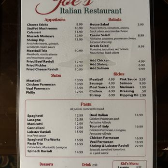 Joe’s Italian Restaurant - menu for joe's italian restaurant - Pizza Near Me - Center, Texas Joe’s Italian Restaurant - menu for joe's italian restaurant - Pizza Near Me - Center, Texas