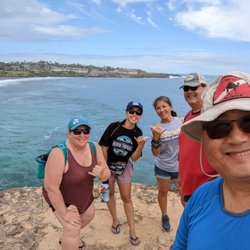 Shipwreck Beach - The gang at the bluff overlooking Shipwreck Beach
