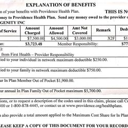 South Denver OB/GYN - Explanation of Benefits for an optional genetic test we were told about, but never told about the cost! Really?! $7,500?!