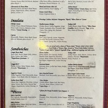 Sangio's Deli - Sangio's Deli Menu on 1-18-2023 - The menu from Sangio's Deli displays a variety of Italian and Mediterranean dishes, including antipasto, salads, sandwiches, pizza, and desserts. It lists specific items such as fresh bruschetta, charcuterie, cheese plates, chicken Caesar salad, and different types of pizza and pasta. The menu also includes beverage options and dessert choices like tiramisu and truffle. The layout is organized with dish names in bold and descriptions underneath, emphasizing a focus on traditional Italian cuisine. - Delis Near Me - Temecula, California