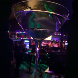 Club Frills - Gin martini with a view of the bar and karaoke