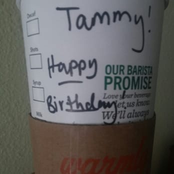 Starbucks - My complimenatry coffee for my birthday. Great customer service. Wait time was less than 5 min...no errors. - Coffee & Tea Near Me - Gainesville, Florida Starbucks - My complimenatry coffee for my birthday. Great customer service. Wait time was less than 5 min...no errors. - Coffee & Tea Near Me - Gainesville, Florida