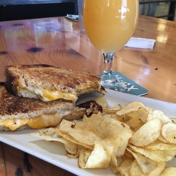 Fire and Brimstone - The grilled cheese. The homemade chips were amazingly light and crispy! - Pizza Near Me - Gilbert, Arizona Fire and Brimstone - The grilled cheese. The homemade chips were amazingly light and crispy! - Pizza Near Me - Gilbert, Arizona