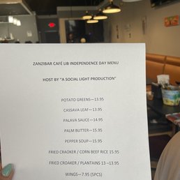 Special Menu for Liberian Independence Day Special Menu for Liberian Independence Day