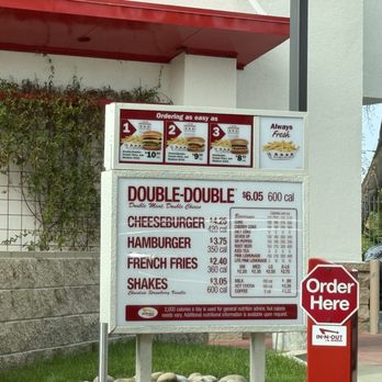 In-N-Out Burger - Drive thru menu - Fast Food Near Me - Mountain View, California