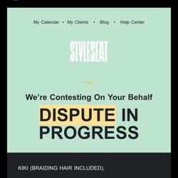 Pretty Parlor Hair - Dispute alex made on January 21st about a December transaction of $48