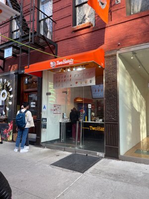 Two Hands Corn Dogs by null