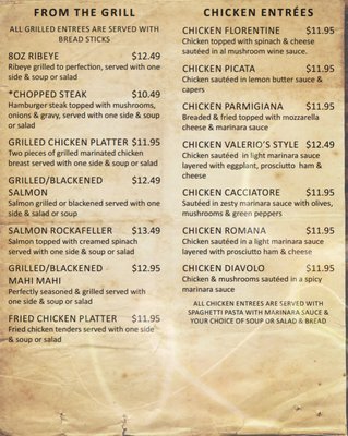 Menu photo 4 Valerio's Italian Restaurant Burlington, NC Menu photo 4 Valerio's Italian Restaurant Burlington, NC