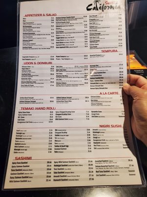 Menu photo 2 Sushi California Vancouver, BC Menu photo 2 Sushi California Vancouver, BC