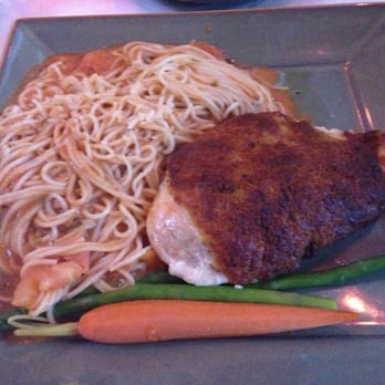 Traders - Parm seared Chicken with Angel hair pasta - Seafood Near Me - Sanibel, Florida Traders - Parm seared Chicken with Angel hair pasta - Seafood Near Me - Sanibel, Florida