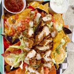 The Meadowbrook Restaurant - Loaded nachos with crispy chicken