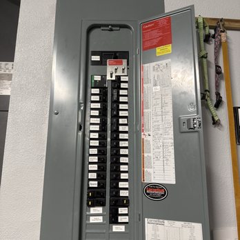 Cornelius Electrical Contractors - Main panel with breakers - Electricians Near Me - Palm Bay, Florida